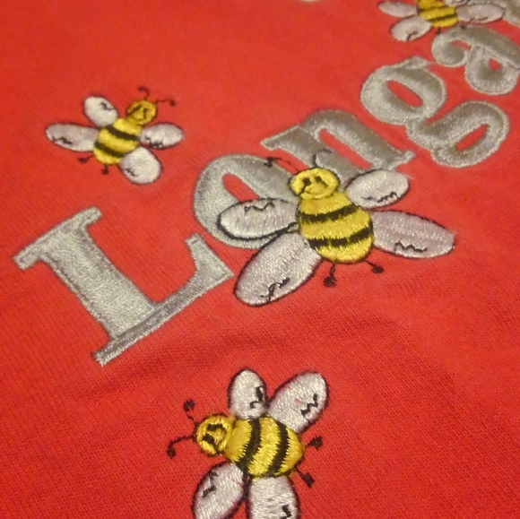 🐝 Longaberger Bees vintage Shirt Embroidered Large Bee Basket 🍯 Honey Picnic - Picture 10 of 12